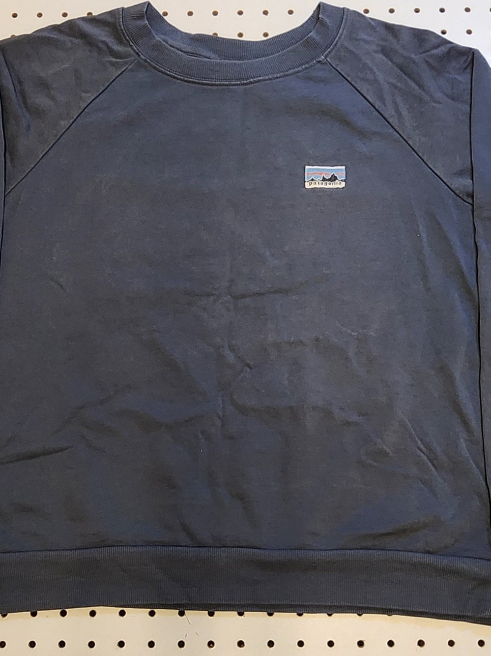 Patagonia Organic Cotton Crewneck Sweatshirt Medium Slate Blue Logo Patch